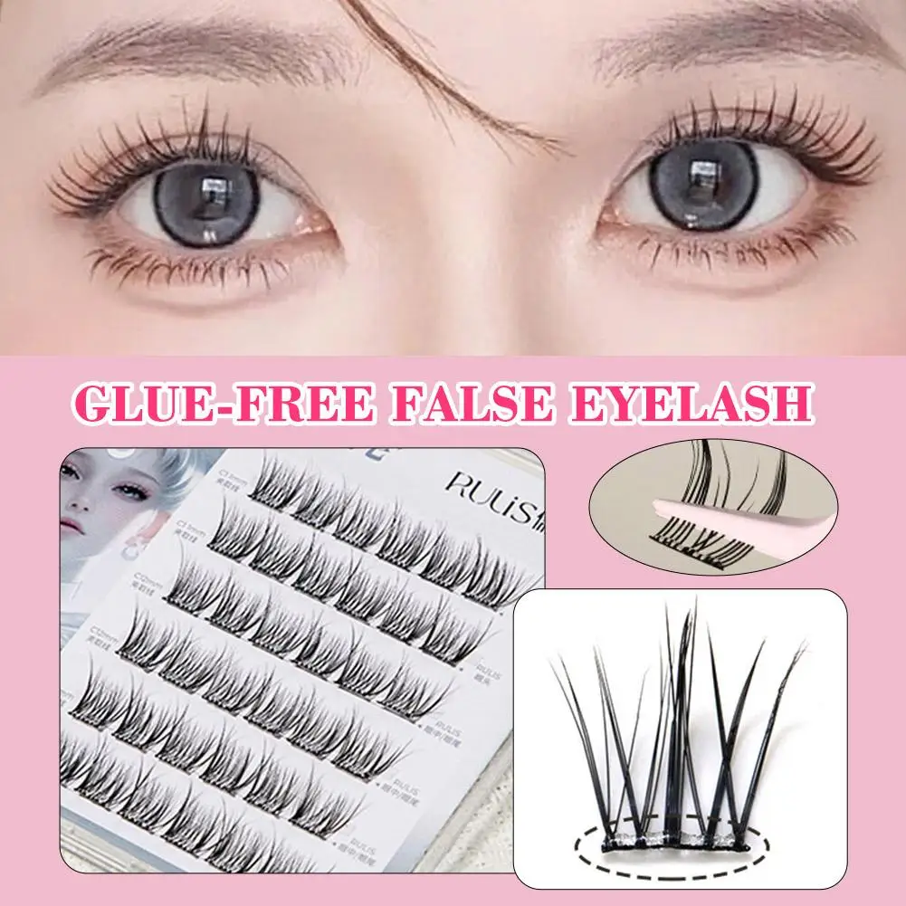 Naklejki na rzęsy Starlight Girl, bez kleju, sztuczne rzęsy dolne z przedłużeniami, realistyczny efekt naturalnych rzęs, zestaw do oczu K5L3