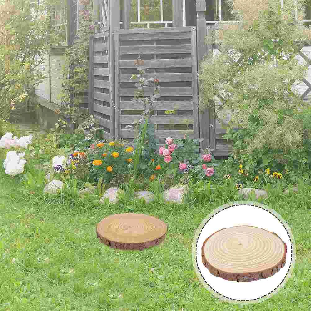 

Graffiti Micro Landscape Layout Child Outdoor Decor Wood Decorative Garden Stepping Stones