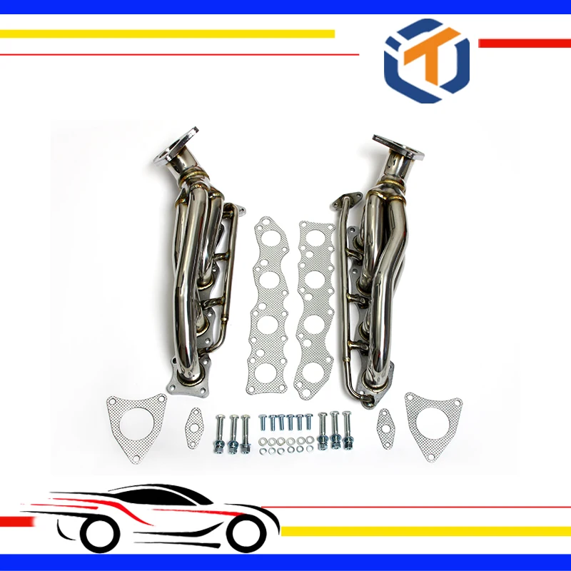 Shorty Exhaust Headers for 07-16 Toyota Tundra 5.7L 345 V8 304 SS Polished Limited SR5 TRD