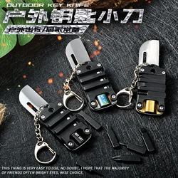 Outdoor travel key knife steel forging, portable camping multi-function folding knife key ring