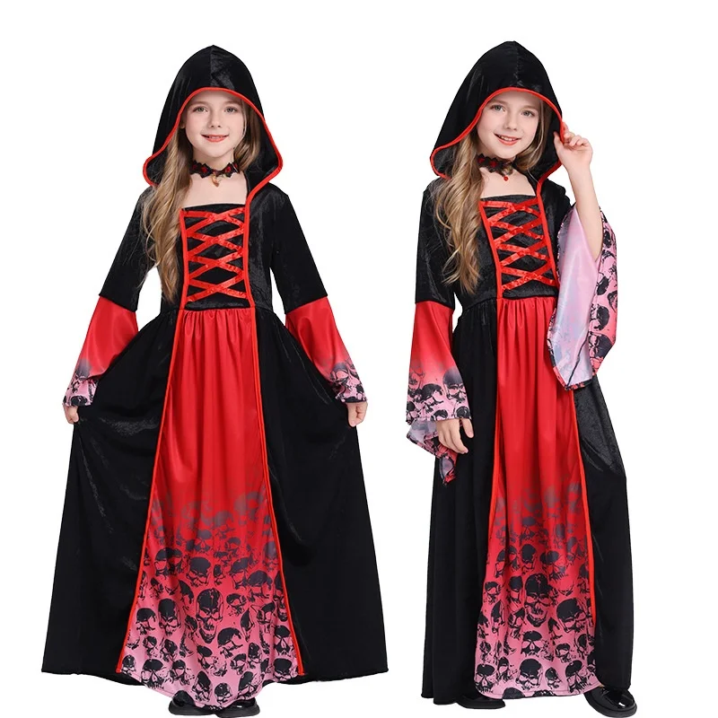 

Royal Cosplay Halloween Costume Girls Witch Outfit Party Performance Clothing Traditional Chinese Ethnic Stage Costume
