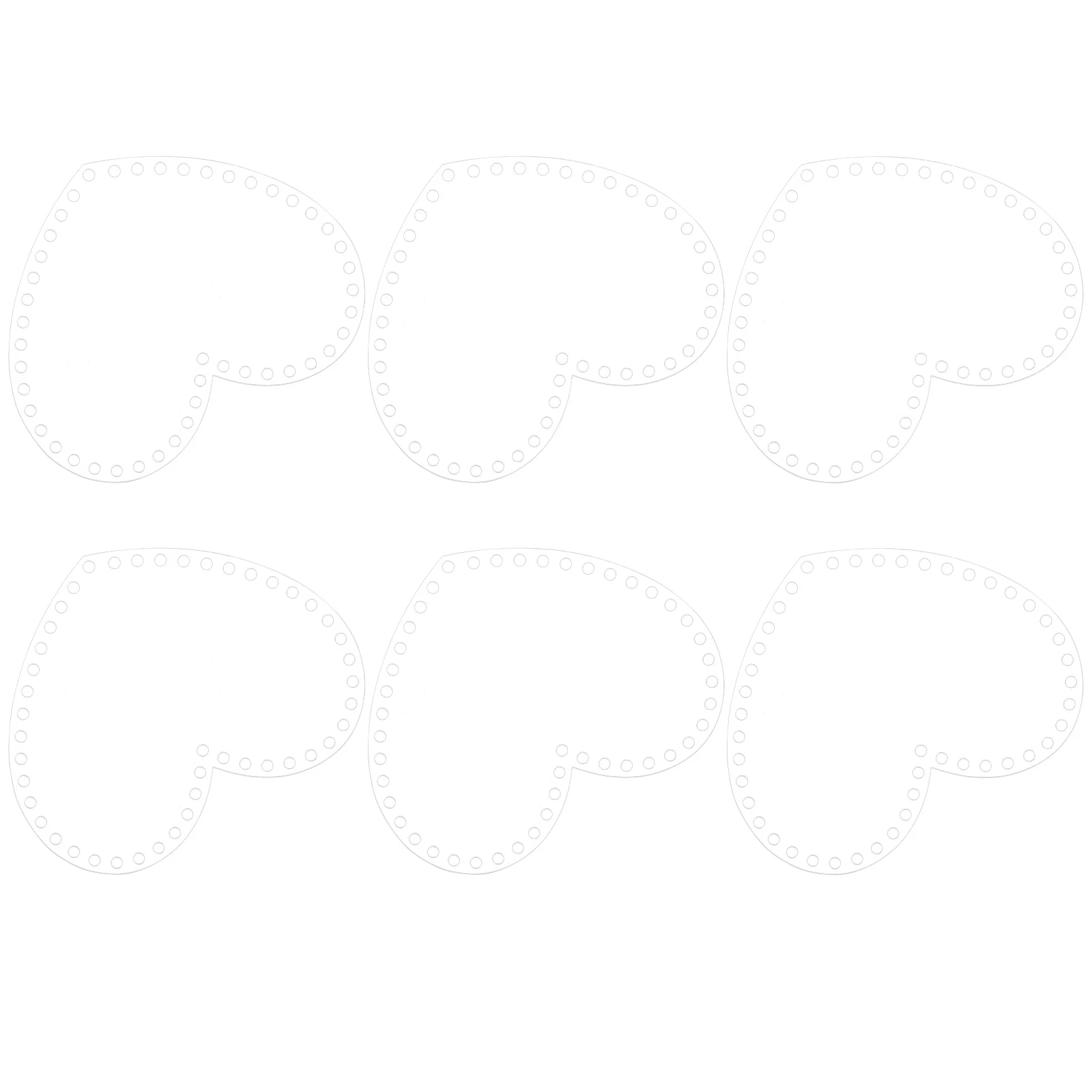 

6Pcs Braided Bag DIY Accessories Transparent Acrylic Panels for Handmade Woven Bag Making Craft Project Weaving Boards Kits