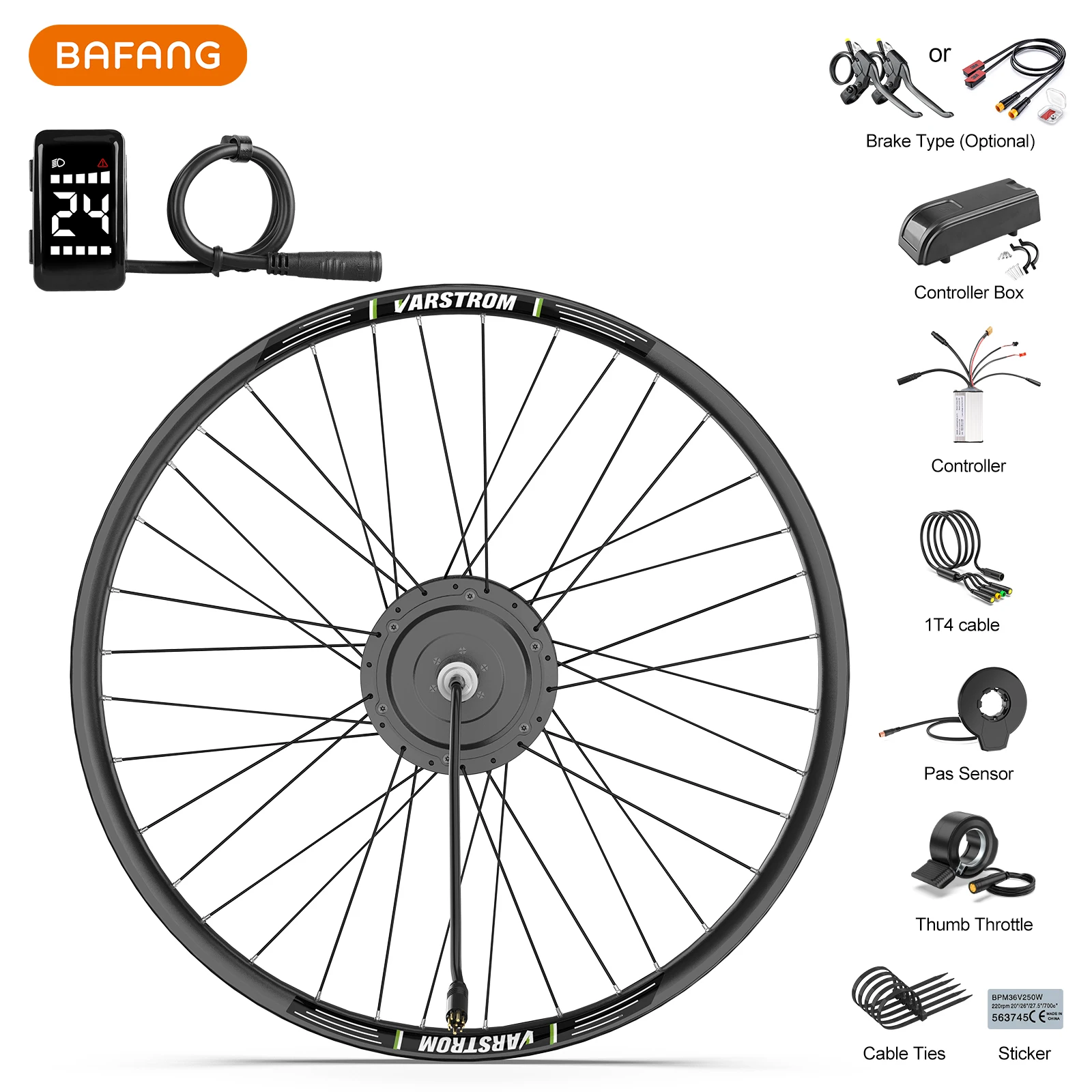 [EU-Lager] Bafang Nabenmotor 36V 48V 1000W 750W 500W 350W 250W Umbausätze 29" 27.5" 700C Hinterrad- und Vorderradantrieb E-Bike Kit