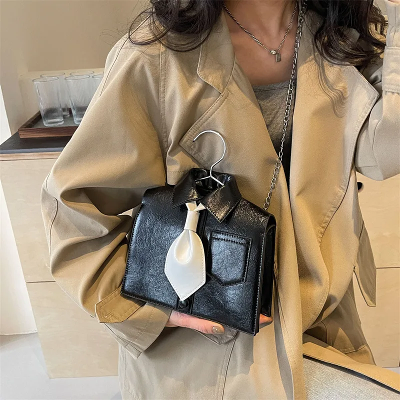 Fashion Women\'s Small Tote Lapel Jacket Crossbody Bag Designer Clothes Shape Ladies Shoulder Bags High Grade Handbag Purses 2024