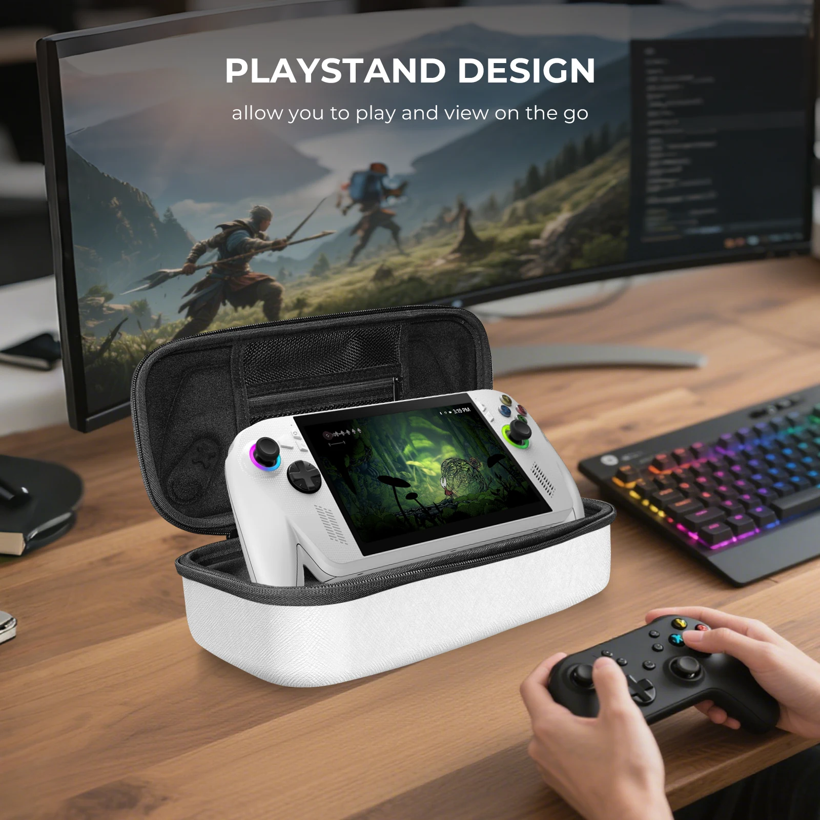 حقيبة حمل لـ ROG ROG XBOX Ally/ROG XBOX Ally X، حقيبة تخزين للسفر منظم EVA غطاء حماية ملحقات وحدة التحكم في الألعاب #1