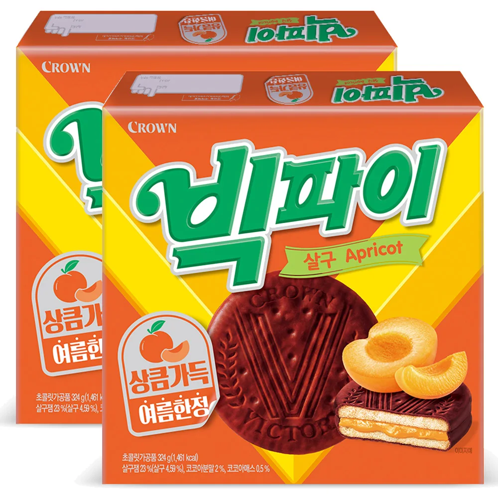 [냠냠상회] 크라운 빅파이 살구 324gx2개