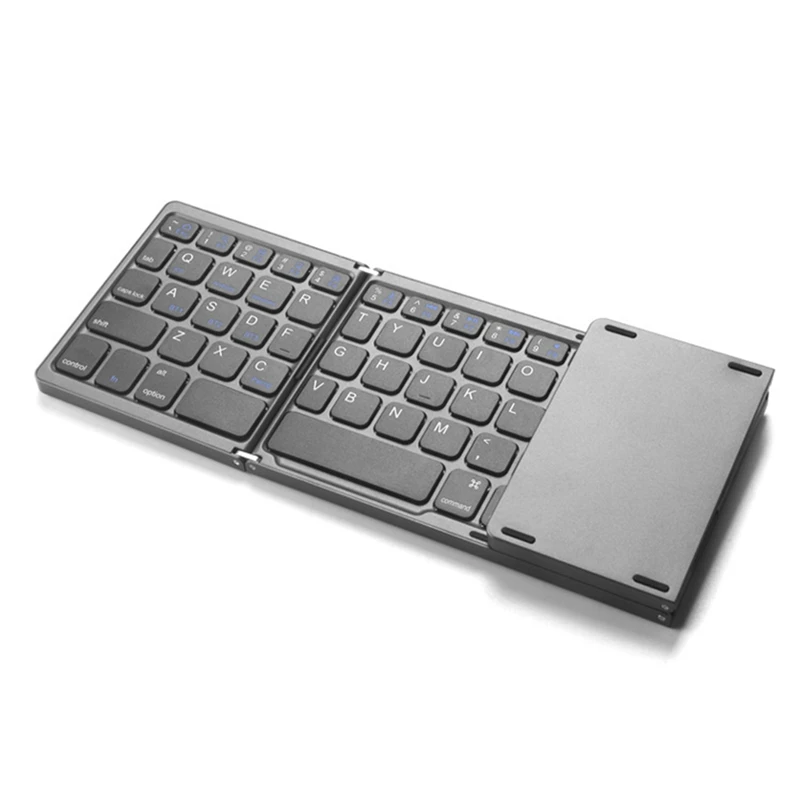 Foldable Wireless Bluetooth Keyboard Rechargeable Folding Keyboard for Mobile Tablet Notebook Office Mini Keyboard-ABVP