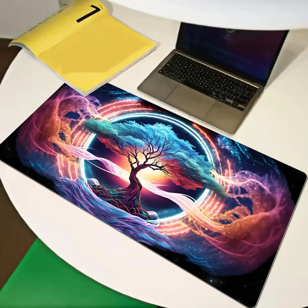 Diamond Painting Dreamy Moon Tree Landscape Fully Diamond Embroidered Handmade Extra Large Mouse Pad, Non-Slip Mouse Pad XAXC