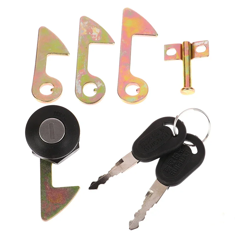 Hot sale 1Set (1 Lock+2 Keys+4 Metal Hook) Electric Car Scooter Tail Box Lock Trunk Lock Accessories Motorcycle Rear Locks image 2