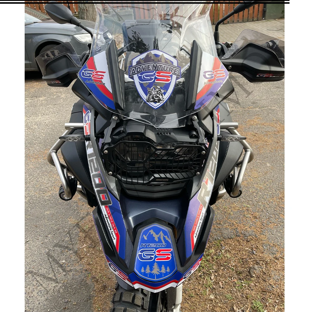 Stiker sepeda motor untuk BMW R1200GS R1200 R 1200 GS bantalan tangki pelindung Panel samping Fender depan Fairing paruh ADV GSA Adventure