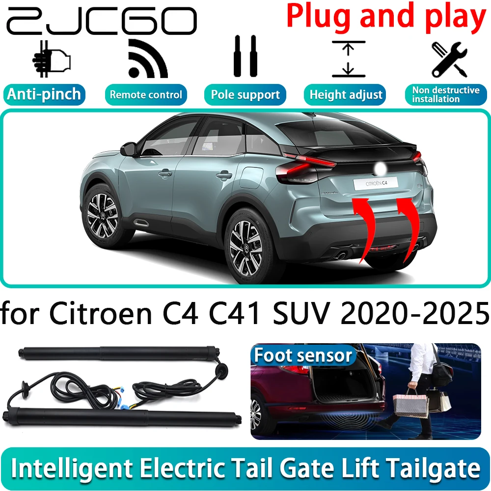 

ZJCGO for Citroen C4 C41 SUV 2020-2025 OEM Electric Powered Tailgate Power Liftgate Automatic Tailgate System With Foot Sensor