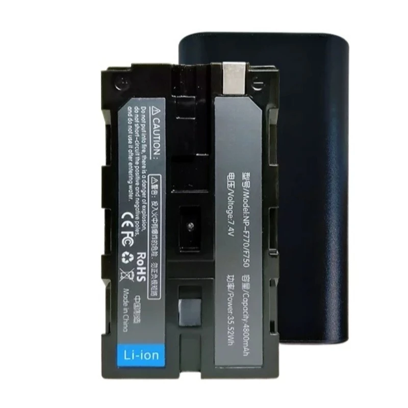 New NP-F770/F750 7.4V 4800mAh Li-ion Rechargeable Battery for Sony NP-F570/F550 NP-F970/F960 NP-F980 High Quality Camera Battery