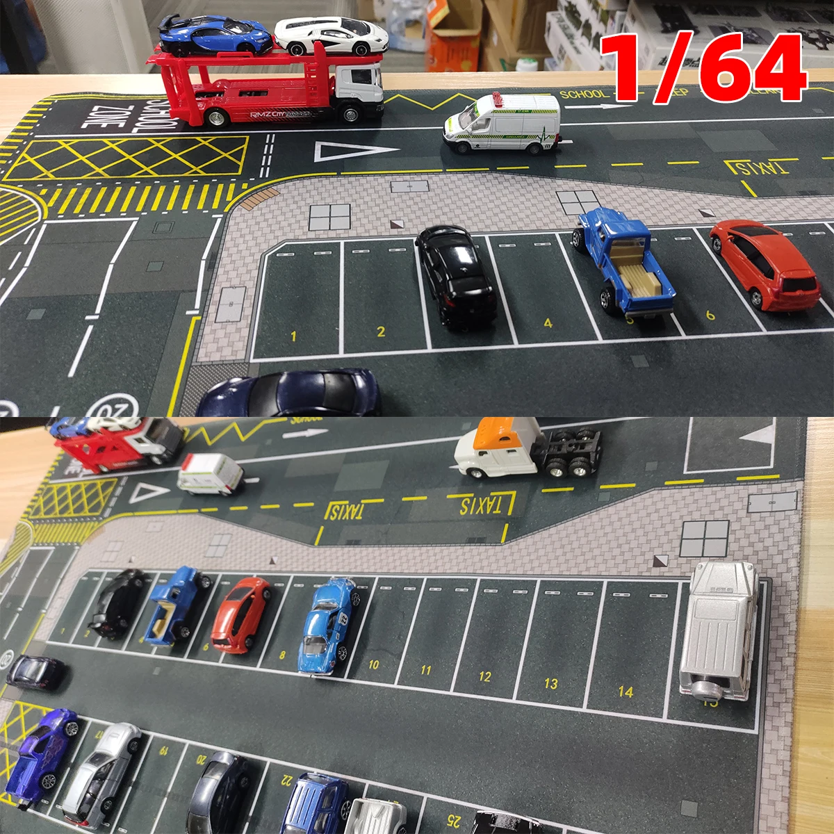 Architektonisches Miniatur-Diorama Birmingham Parkplatz Garage Ausstellungsständer Unterlage für Auto-Modellbausatz im Maßstab 1/64 – Detail 1