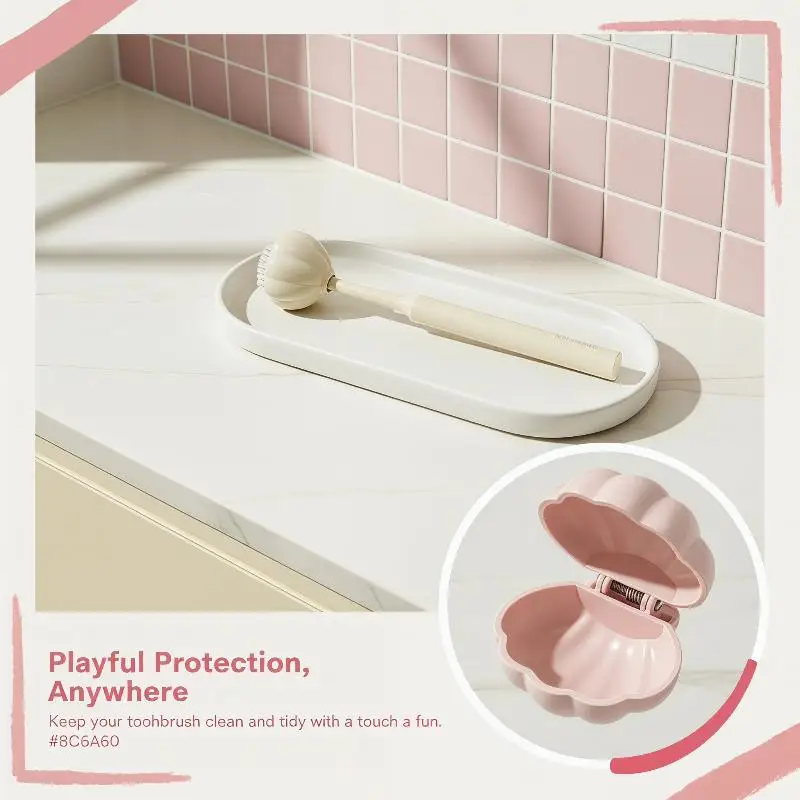 Portable Toothbrush Head Protector Cap Clip Toothbrush Head Dust Cover