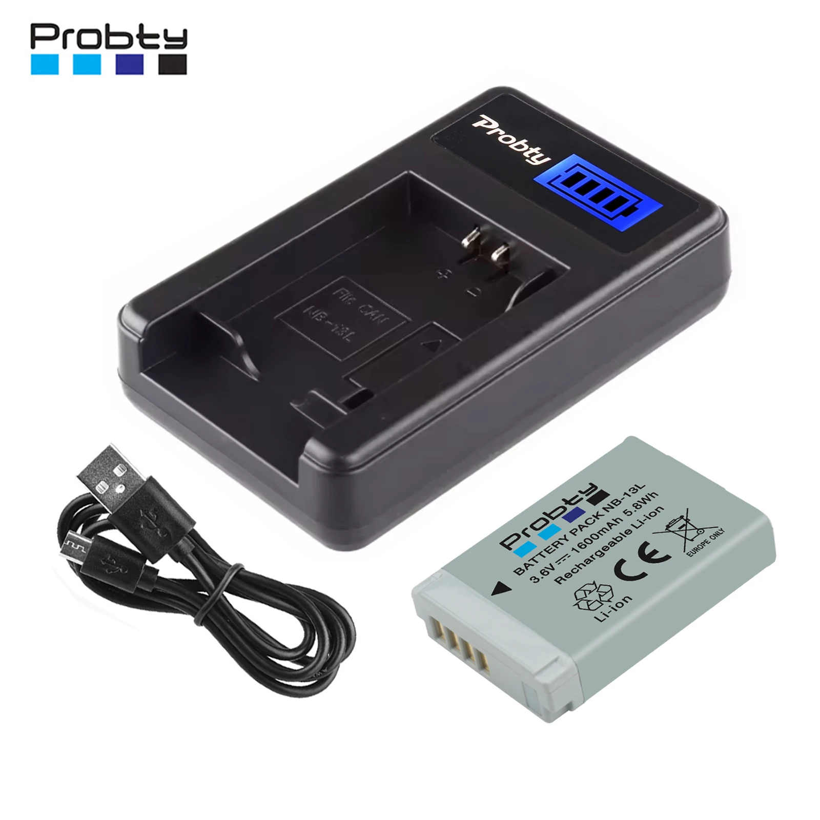 بطارية NB-13L لبطارية Canon PowerShot SX740 HS، G1 X Mark III، G5 X، G5 X Mark II، G7 X، G7 X Mark II، G7 X Mark III، G9 X،