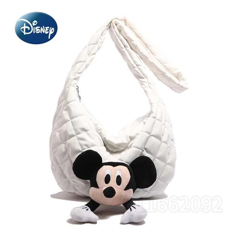 Disney Mickey New Women's Handbag Large Capacity Fashion Doll Women's Shoulder Bag Cartoon Doll Cute Casual Luxury Women's Bag