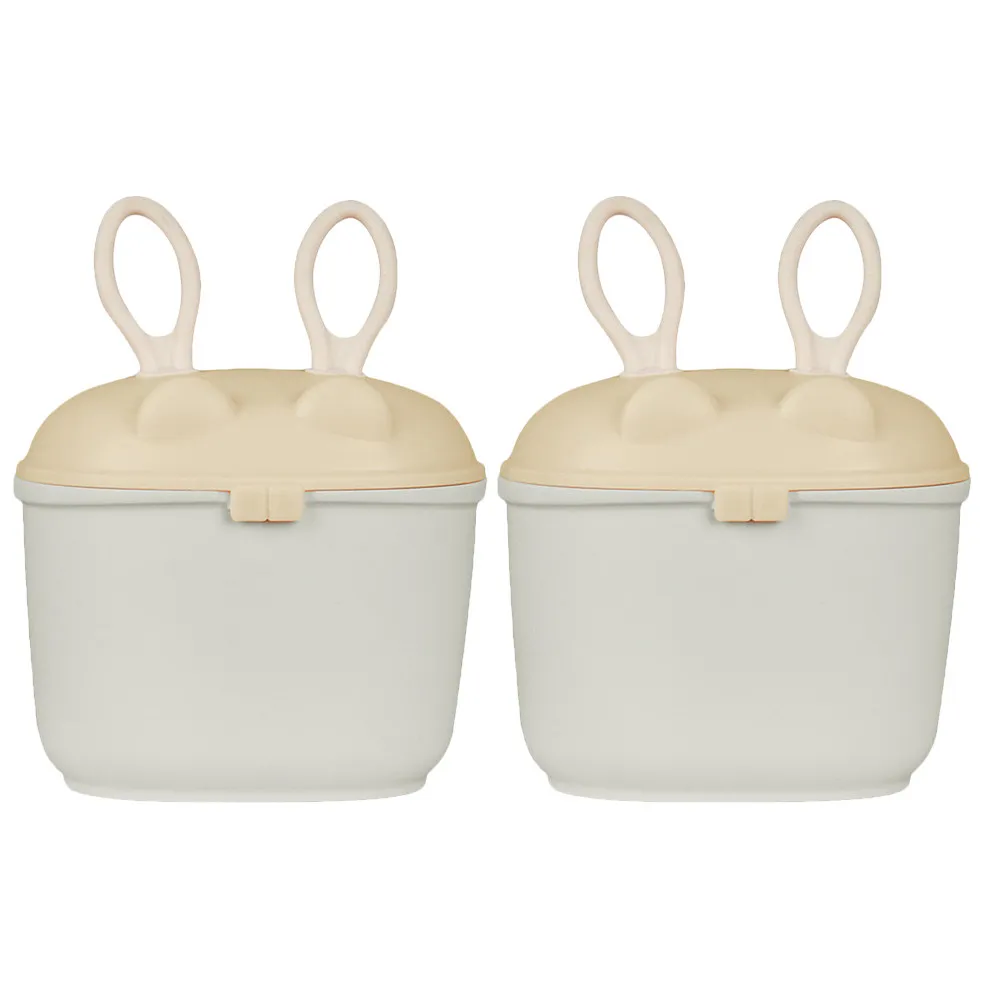 

Набор из 2 контейнеров для хранения молочной смеси с герметичной крышкой, дорожный дозатор для детского питания, контейнер для детского питания с мерной ложкой в комплекте