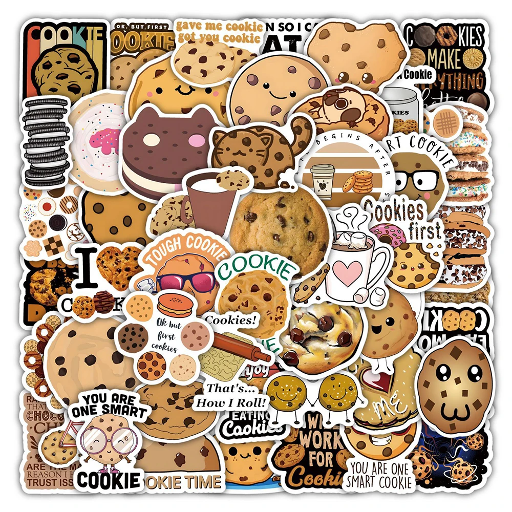 

10/30/50pcs Cute Cartoon Biscuit Graffiti Stickers Laptop Guitar Phone Scrapbook Luggage Diary Decoration Sticker Decal Kid Toy