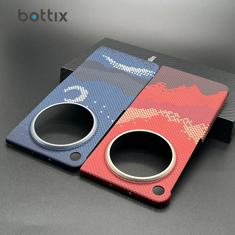 Funda de fibra de carbono bottix para Oppo Find N6, Funda de fibra de aramida Kevlar compatible con Magsafe, Funda magnética plegable