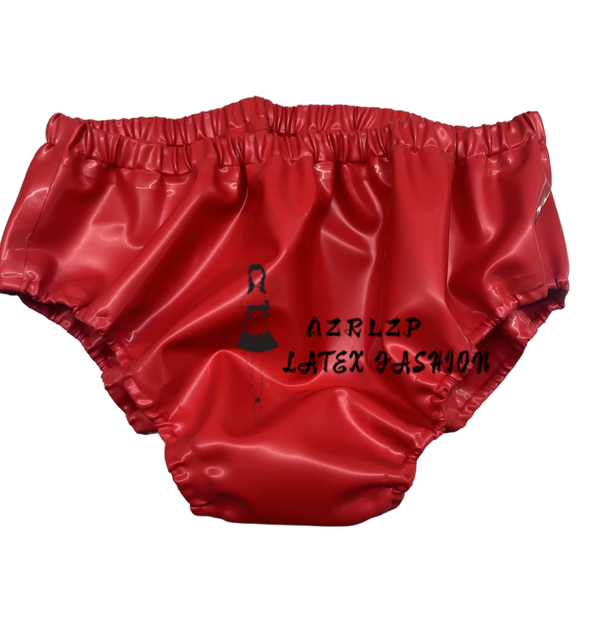 Unisex Latex Briefs/panties,red