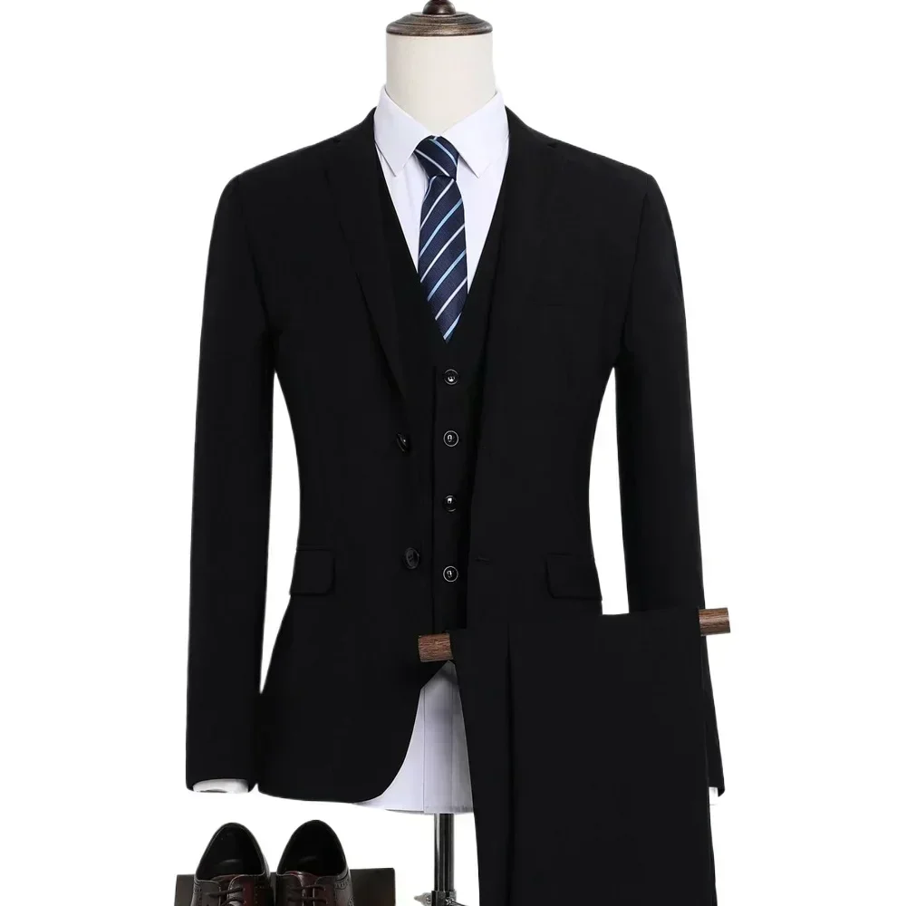 Wedding Men Suits High Quality 3 Pieces 2 Outfit Set Elegant Jackets Vest Pants Blazers Luxury Classic 2024 Formal Clothing