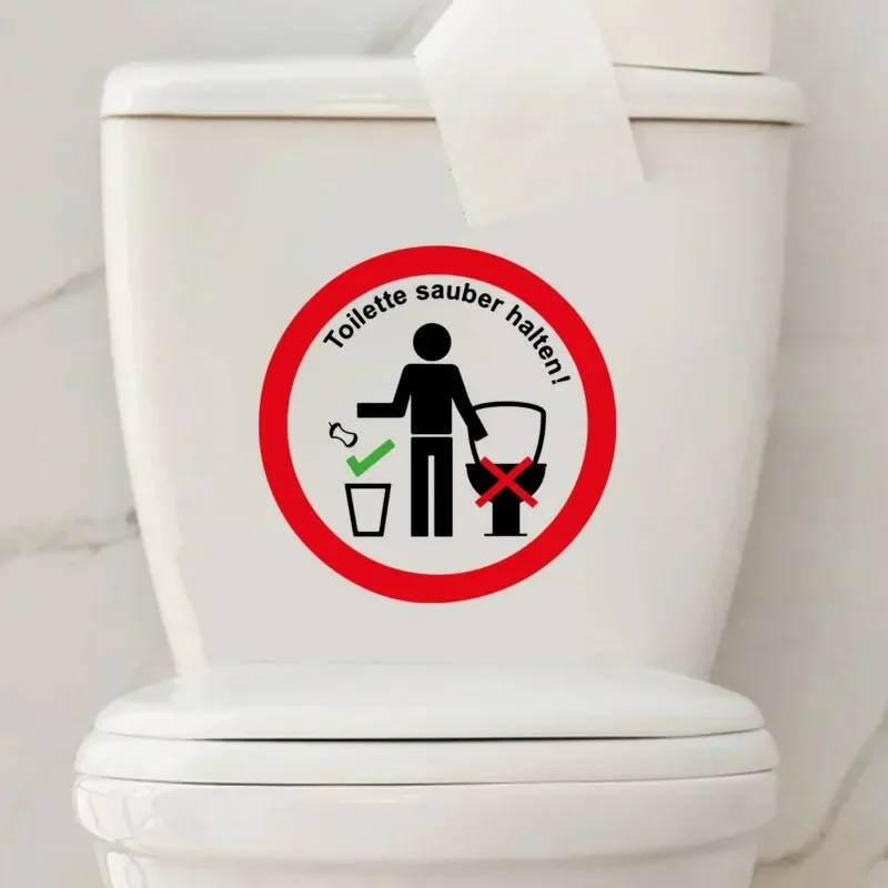 

3D Toilet Stickers Personality Antics Removable Toilet Stickers Bathroom Toilet Decoration Self-adhesive Wall Stickers