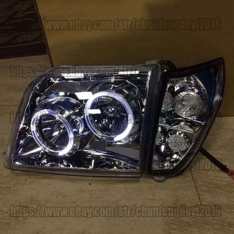 2PCS  LED Headlights Headlamp For Toyota LAND CRUISER PRADO LC90 FJ90 90 1996 97 98 99 00 01 02 Set LH + RH car accessories