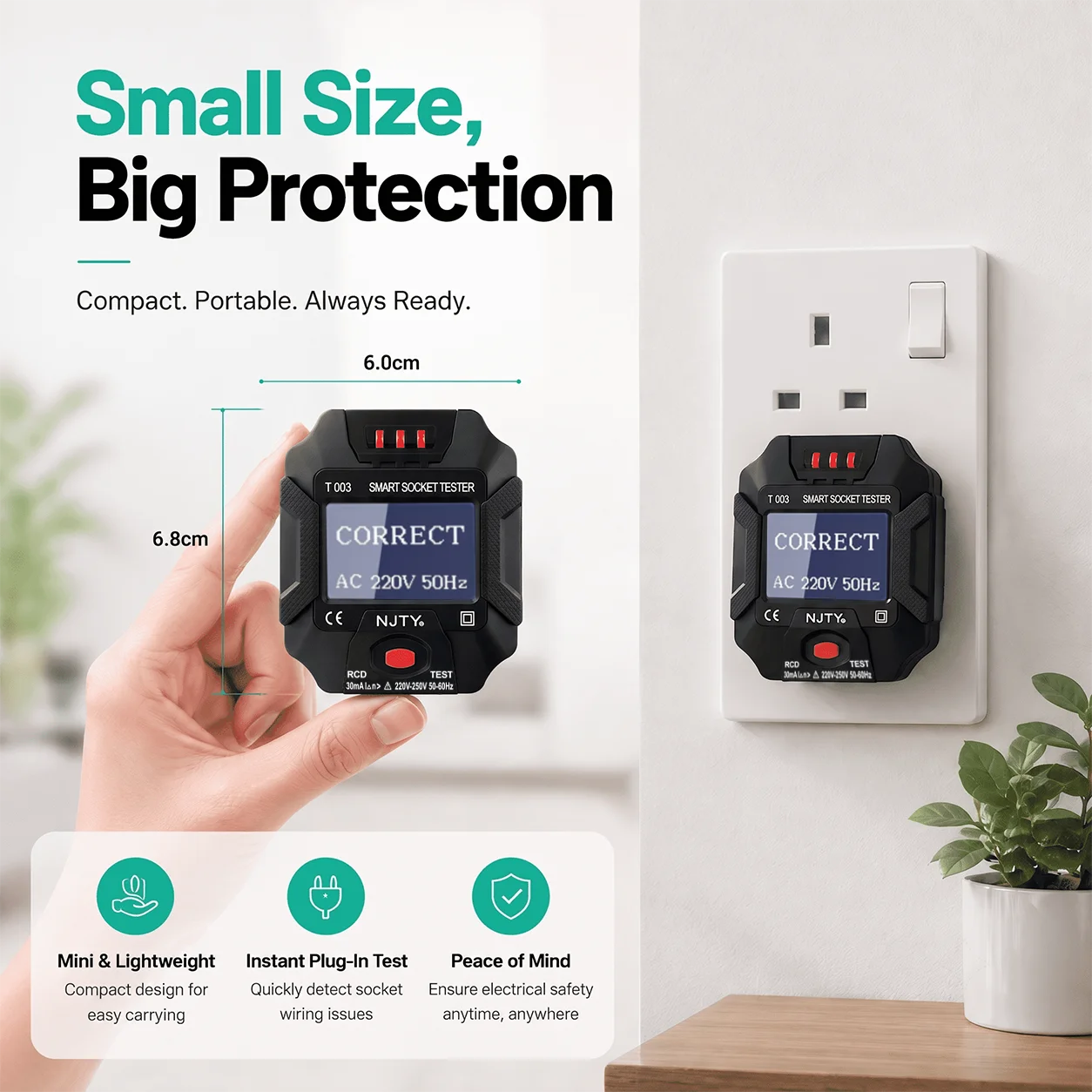 Probador de Enchufes LCD Digit - Power Tools Uk Review reseña y precio