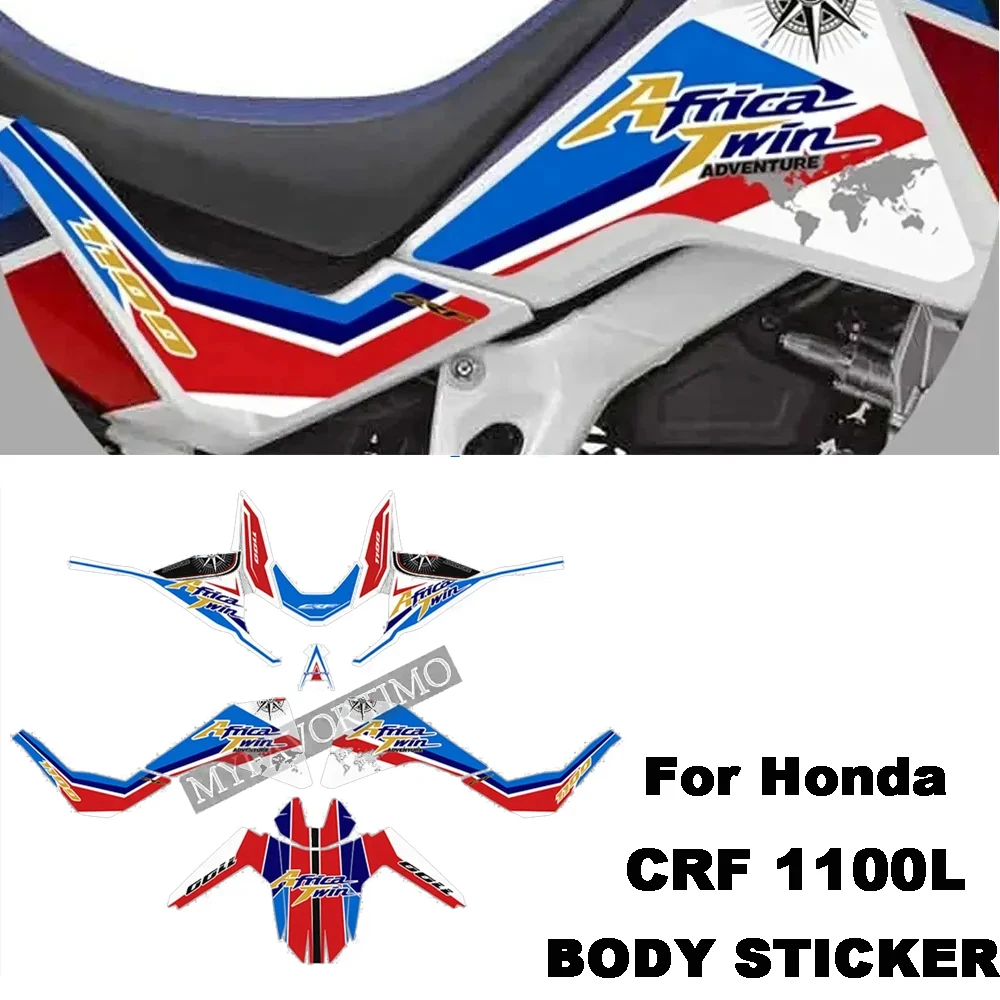 Motorcycle Accessories Tank Pad  Fuel Decal Side Stickers  For Honda CRF1100L Protection Set CRF 1100L Africa Twin Adventure