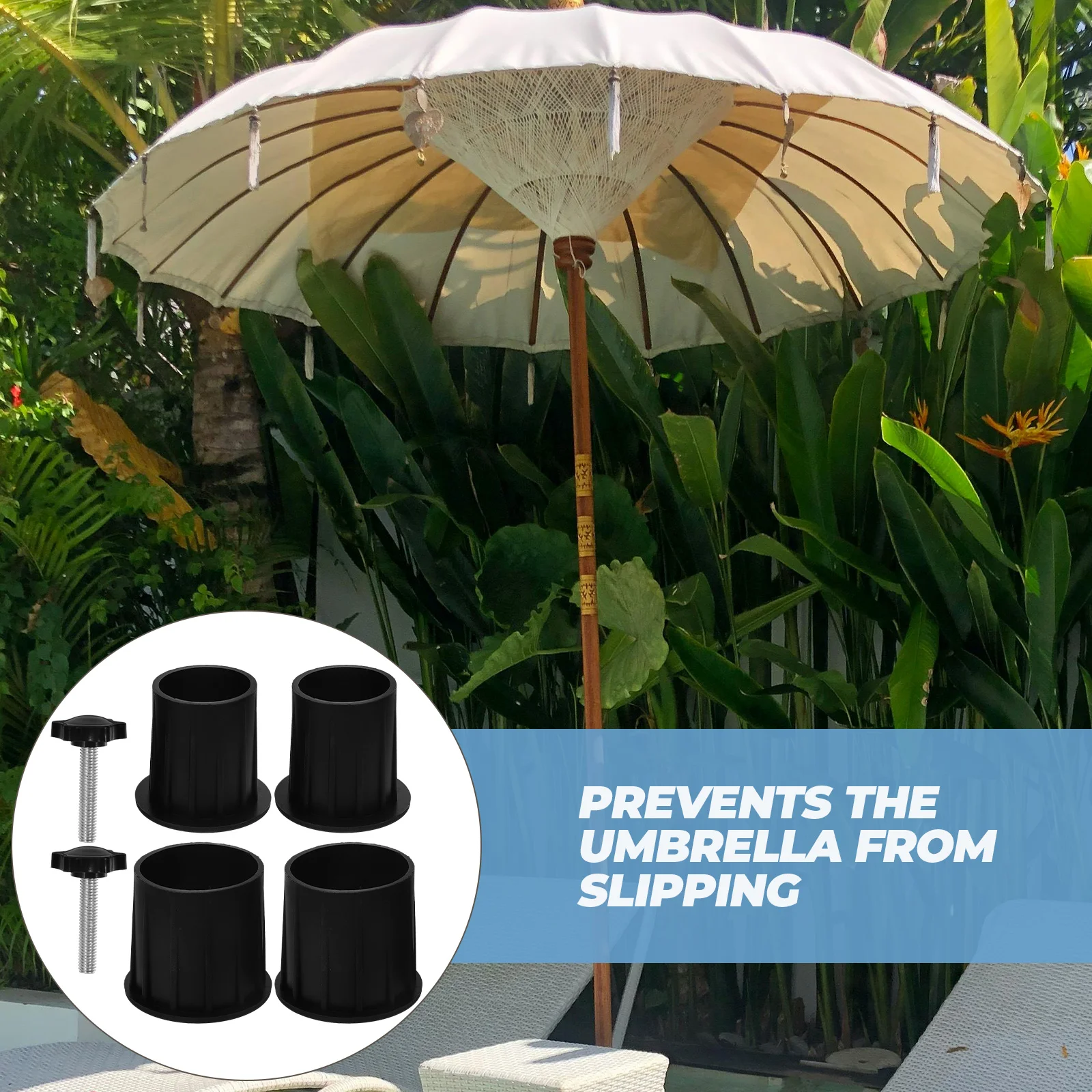 ร่ม WEDGE Parasol ปลั๊กตารางซิลิโคนอุปกรณ์เสริมกลางแจ้งแหวน Fixing เครื่องมือ Patio ร่มสําหรับ Rain