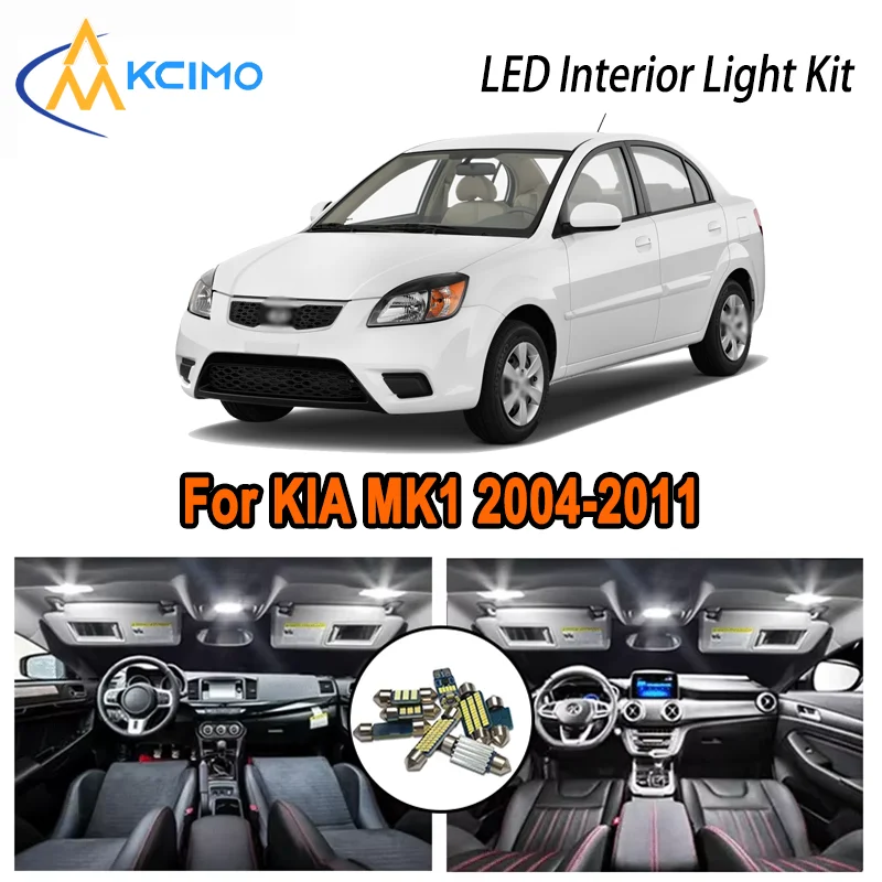

For KIA MK1 2004-2011 2005 2006 2007 2008 2009 2010 2011 LED Interior Dome Map Trunk Light Kit Car Led Lamps Canbus No Error