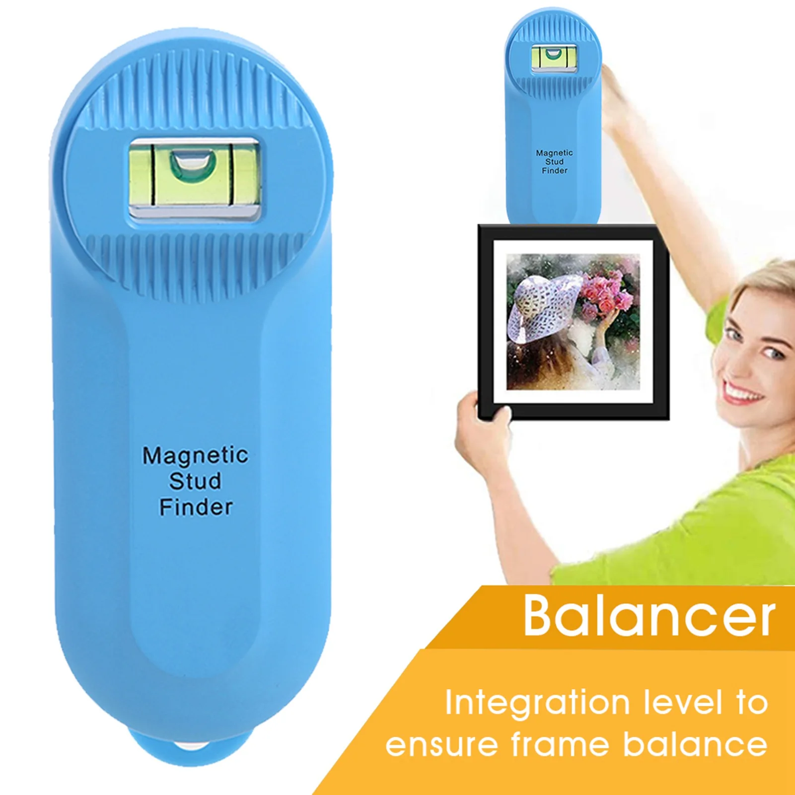 Magnetic Wall Stud Finder Spirit Level Strong Magnetic Stud Sensor Magnet Detector for Screws Fasteners,Standard