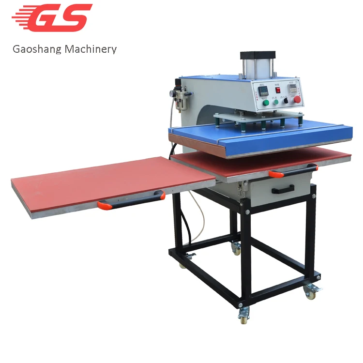 New product high pressure hot press  custom printed elastic uk dual work tray aluminum sheet sublimation heat  transfer machine