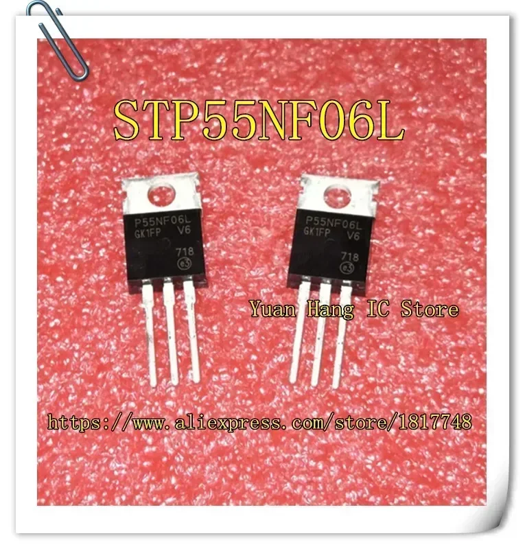 100PCS/LOT STP55NF06L STP55NF06 P55NF06L P55NF06 50A 60V TO-220 Field effect MOS tube
