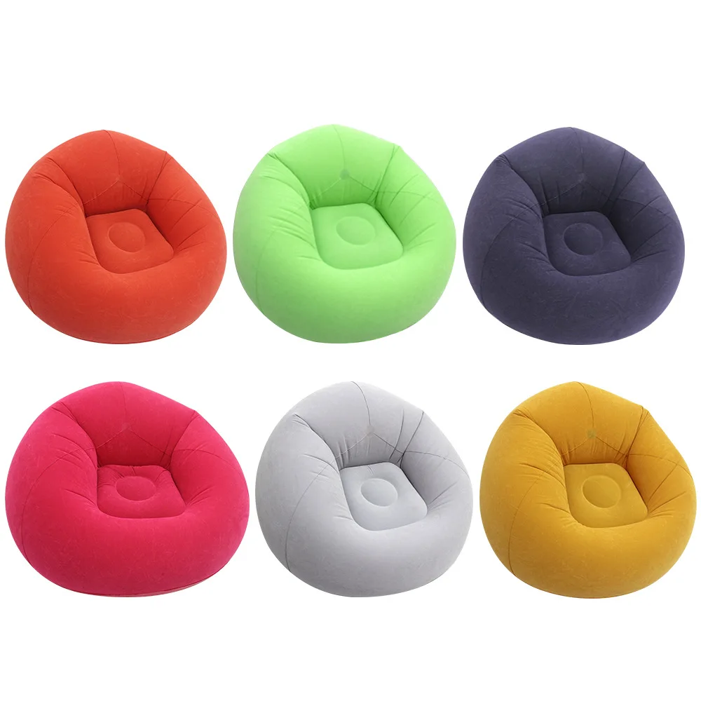 Divano gonfiabile da esterno addensato Divano ad aria portatile Poltrona da campeggio Sgabello singolo floccaggio in PVC