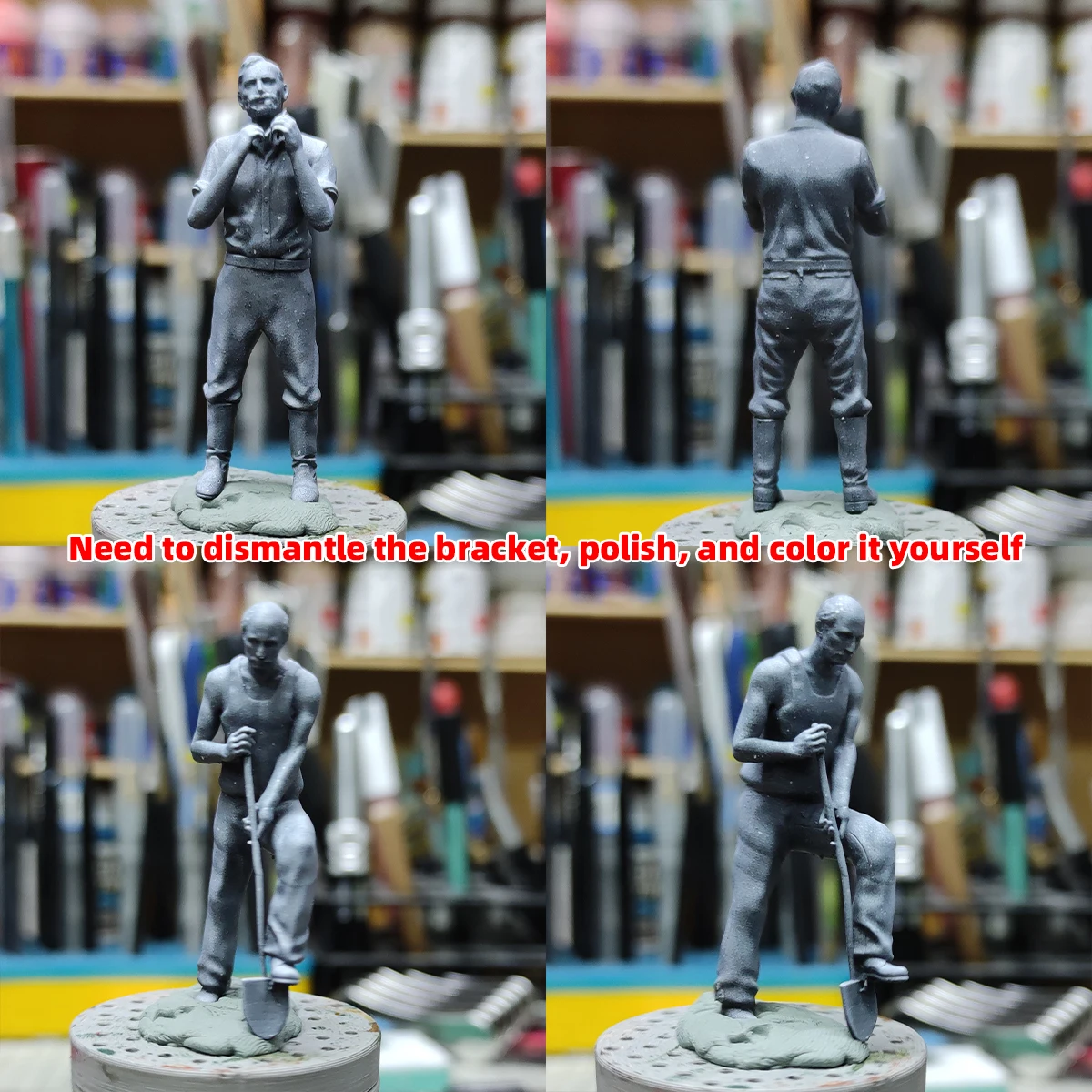 Maßstabsgetreue Miniatur-Modellbausätze Figuren Diorama Migrantenarbeiter Zivilisten Allmähliche Menschen Figurenset 1/35 1/43 1/48 1/64 1/72 1/87 Ho Z – Detail 9