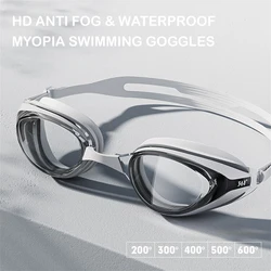 Brand Myopia Swimming Goggles Women Men Small Frame Pool Optical Glasses HD Anti Fog Eyewear Swimming Equipm Diopter -2.0~-6.0