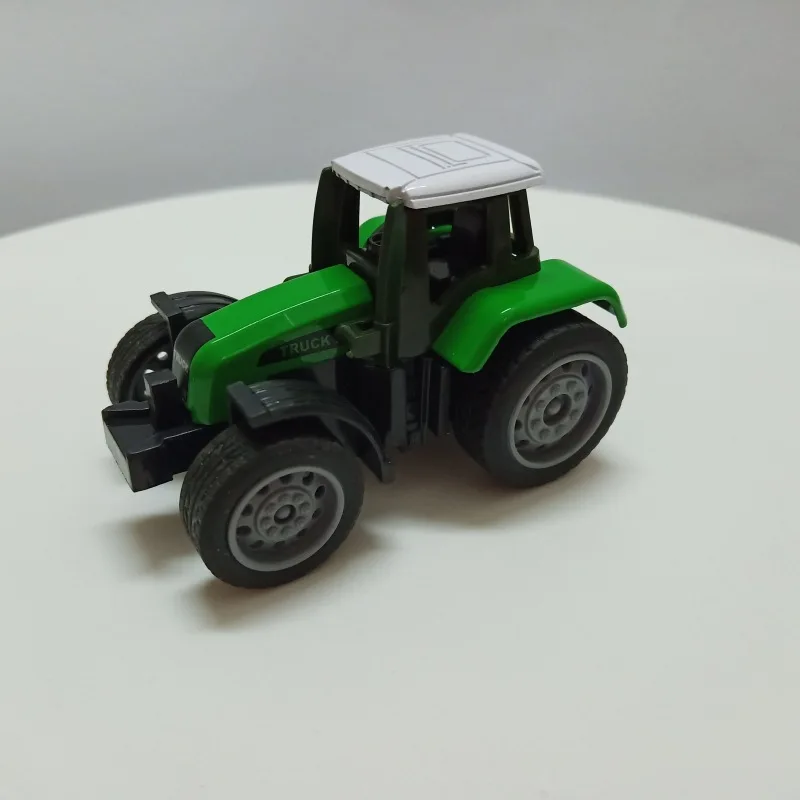 Children\'s Puzzle Toys Alloy Car Model Simulation Mini Farm Car Tractor Skidding Farmer Car Children Boys Birthday Gift Car Toys
