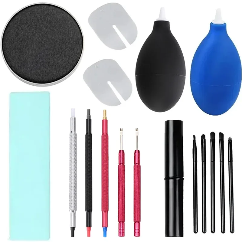Needle Pen Cleaning Brush Maintenance Kits Watch Dust Air Blower Pump Cushion Pad Cleaning Suit Watch Repair Tools Cleaning Mud