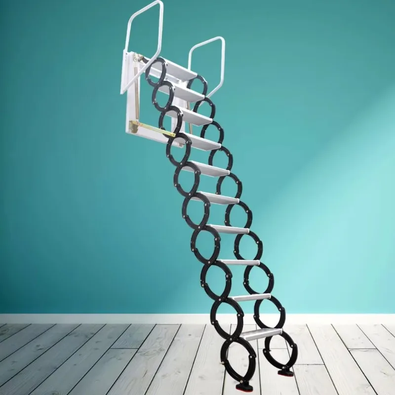 Customized Portable Electric Retractable Indoor Home Attic Lifting Stair Remote Control Folding Invisible Ladder For Outdoor Dup