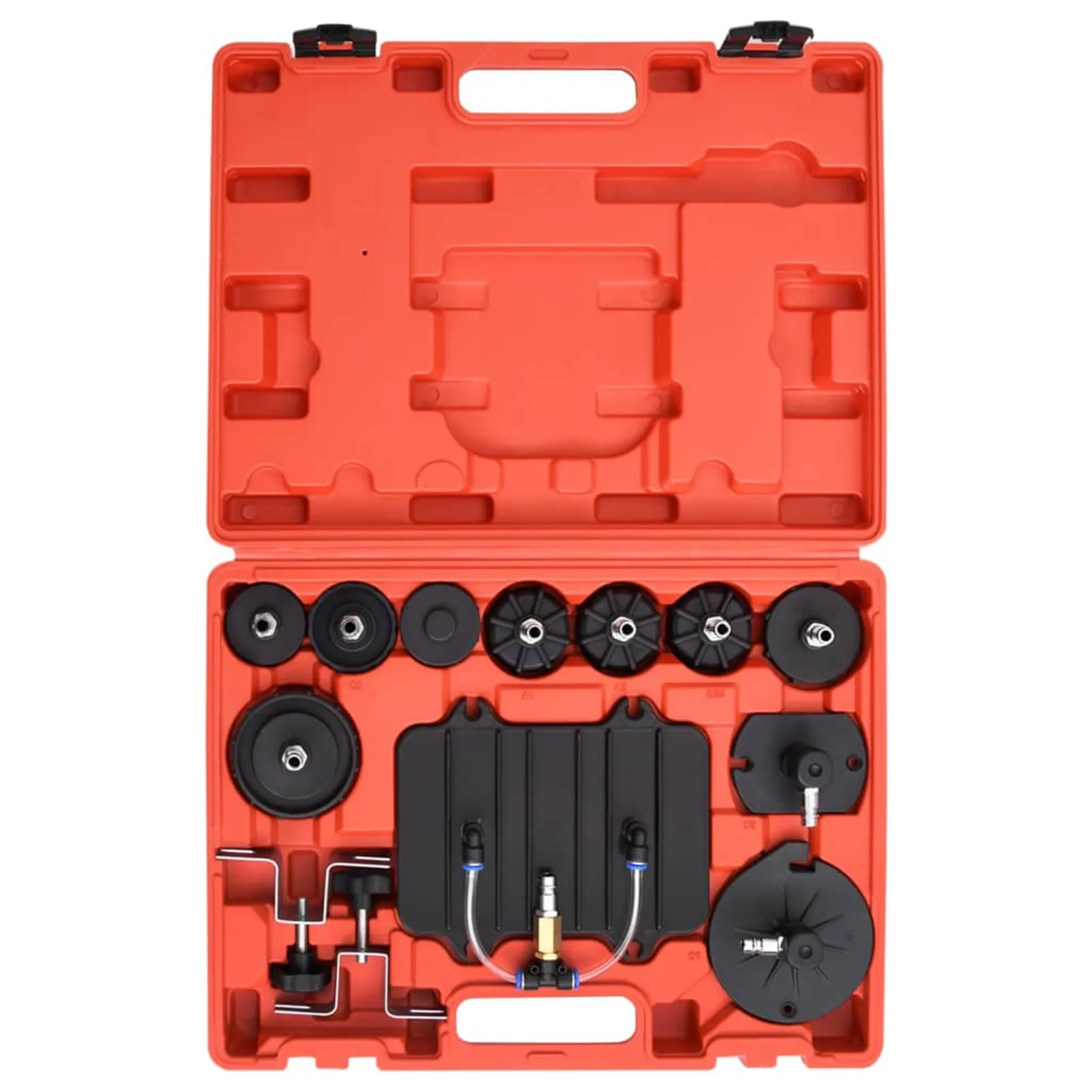 13 Piece Universal Pneumatic Pressure Brake Bleeder Tool Kit with Wrench Storage Case Pneumatic Pressure Brake Bleeder Tool Kit