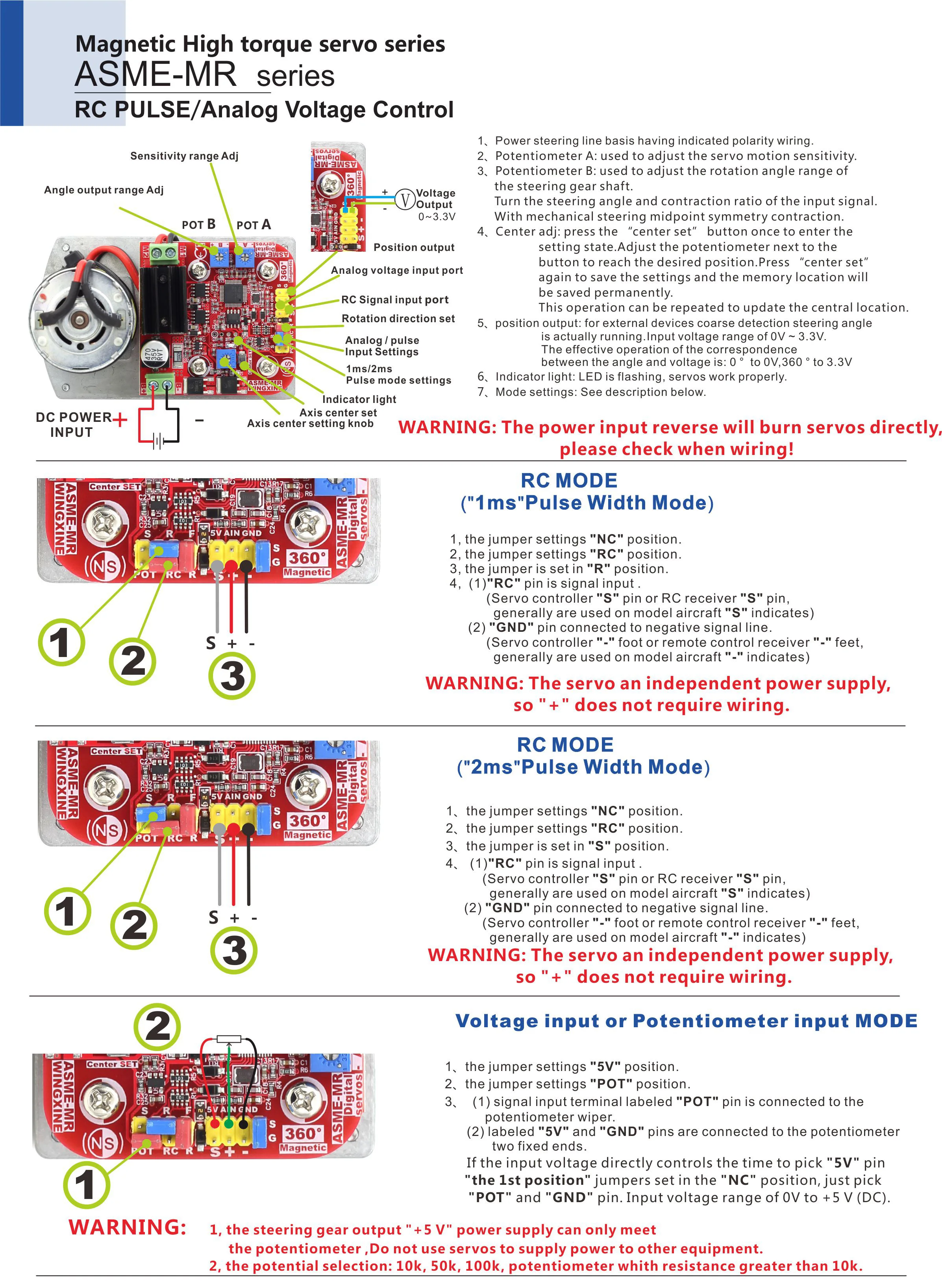 ASME-MRB Magnetic Encoding 360 Degree High Torque Digital Servo 380kg.cm High-power 12V-24V Motor for Large Robotic Arm