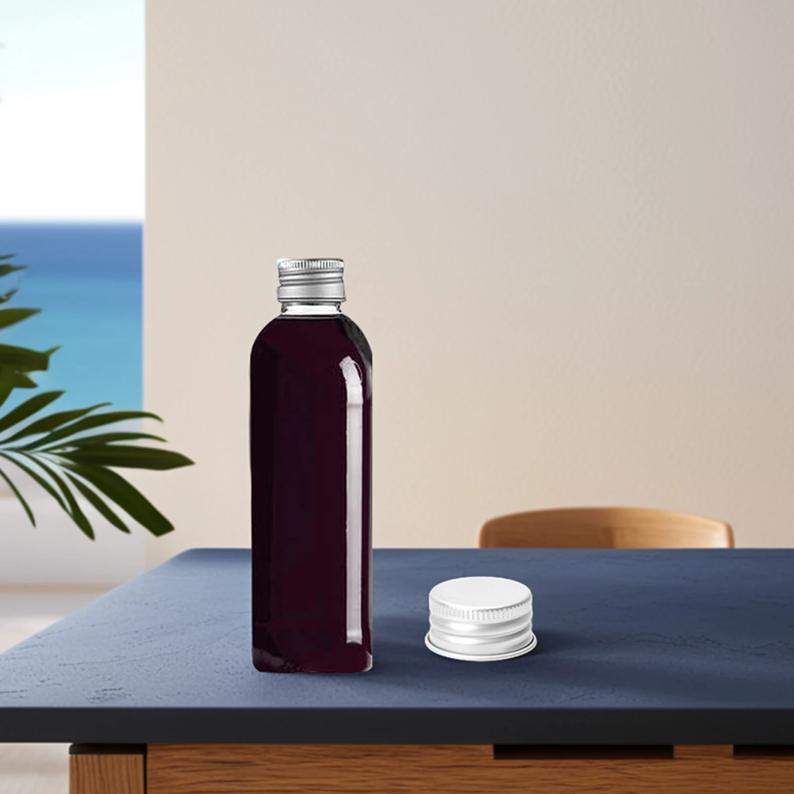 100 Pcs Leak Proof Replacement Lids Metal Caps Liquid Container Threaded for Bottles