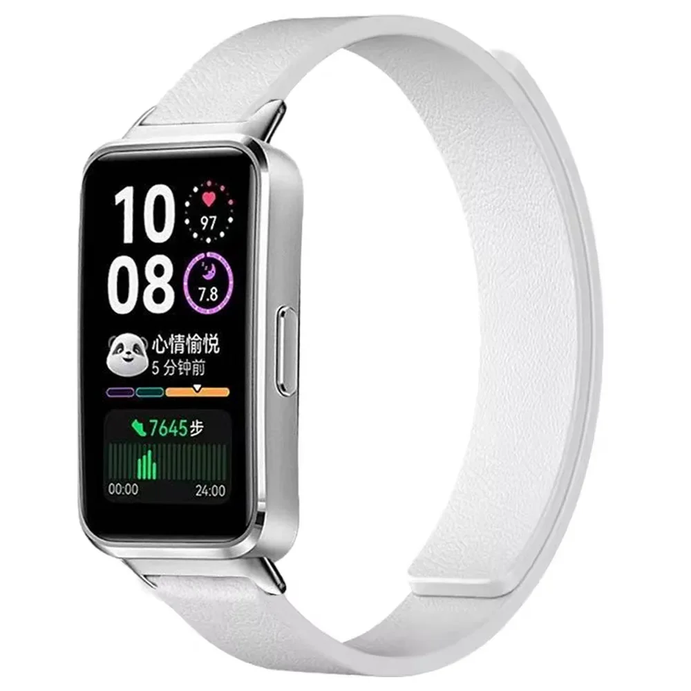 화웨이 밴드 10 9 8용 실리콘 루프 스트랩 자석 부드러운 교체 가능한 팔찌 스포츠 시계줄