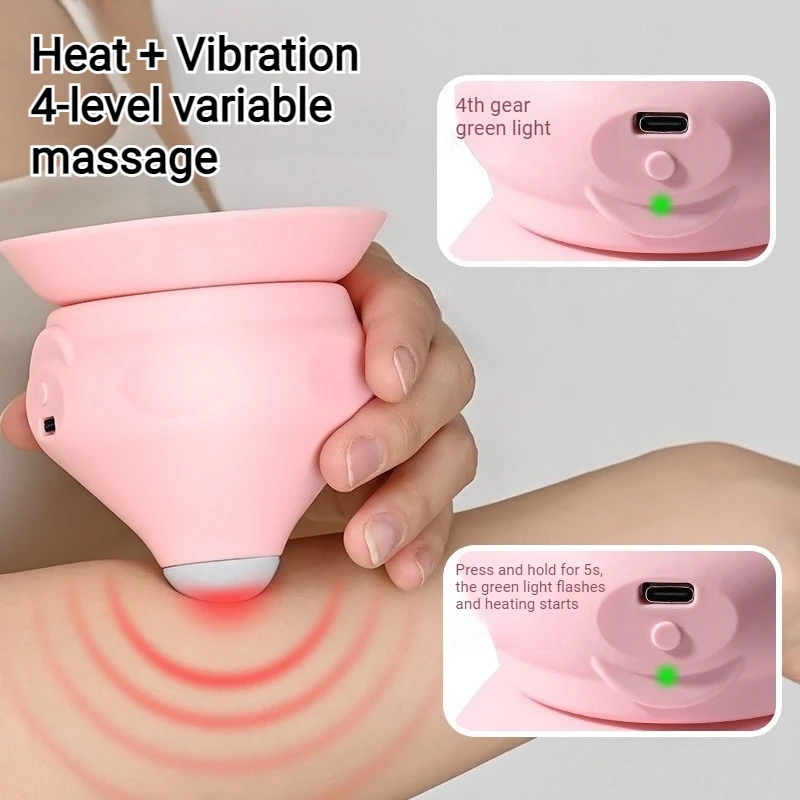 Silicone Small Electric Massage Balls Multifunctional Heating Vibration Wall-mounted Massage Ball Professional Muscle Massager