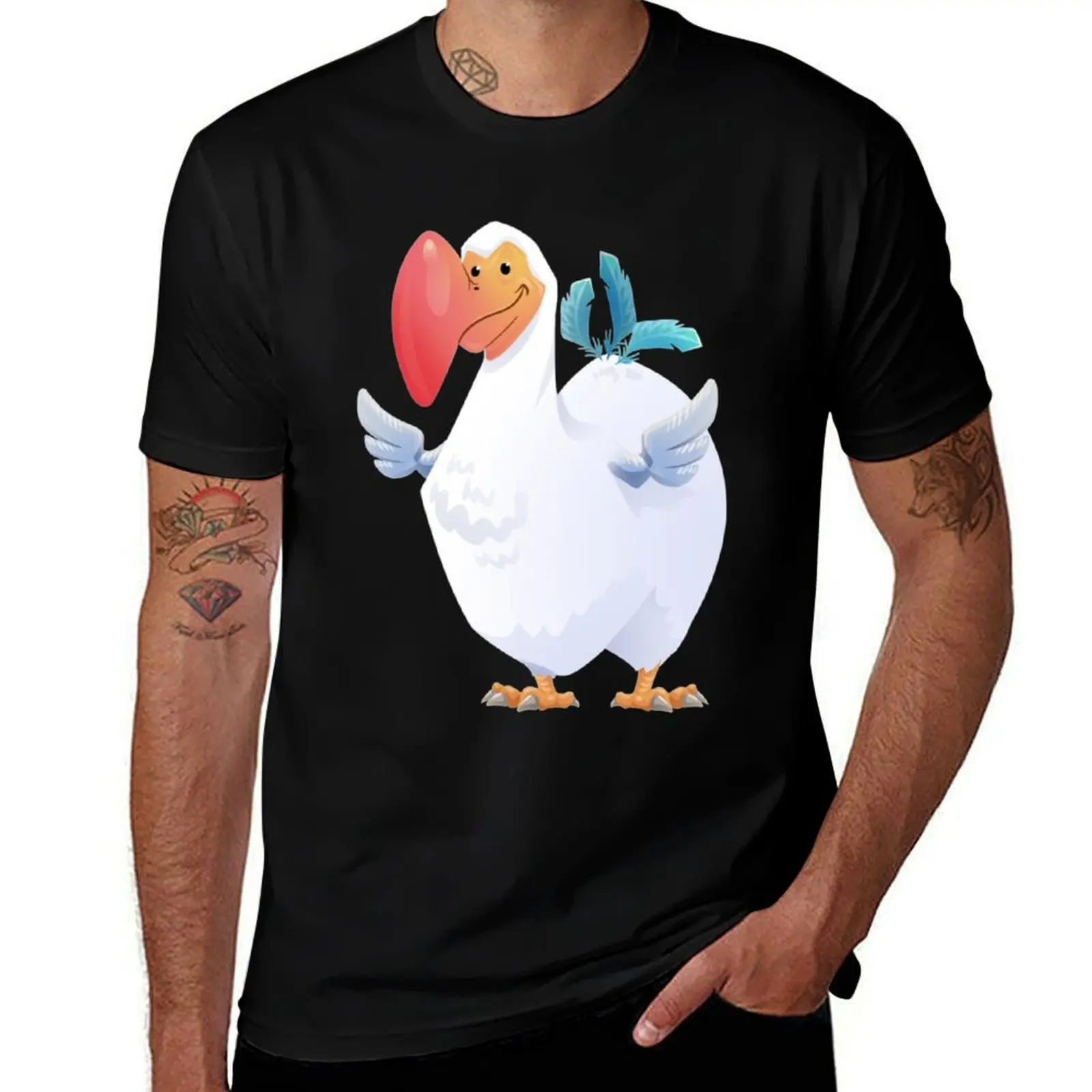 T-shirt avec motif abstrait imprimé de l'oiseau Dodo mignon (Dododex pour Ark Survival Evolved)