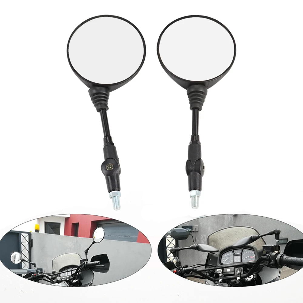 Universal Motorcycle Motorbike Rear View Mirror Electrombile Back Side Mirrors 8mm 10mm Thread