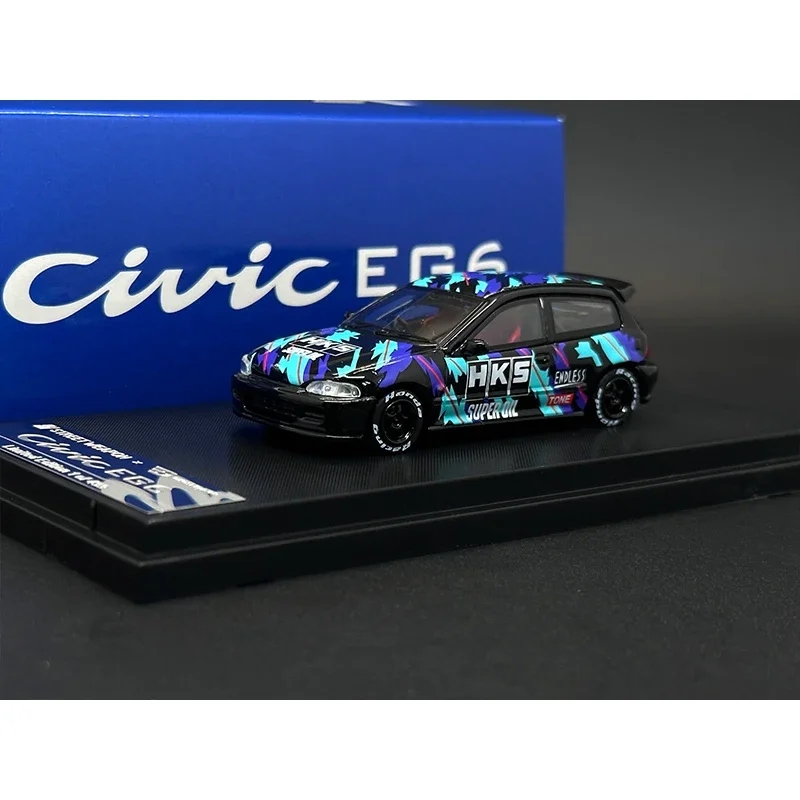 

In Stock SW 1:64 CIVIC EG6 HKSDiecast Diorama Car Model Collection Miniature Street Weapon Gift