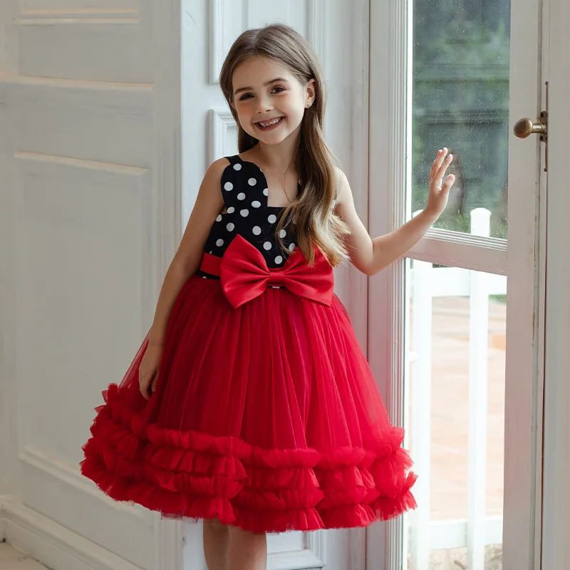 Summer New Girls' Camisole Dress Birthday Party Fluffy Dress Performance Princess Dress Looks Great and Special