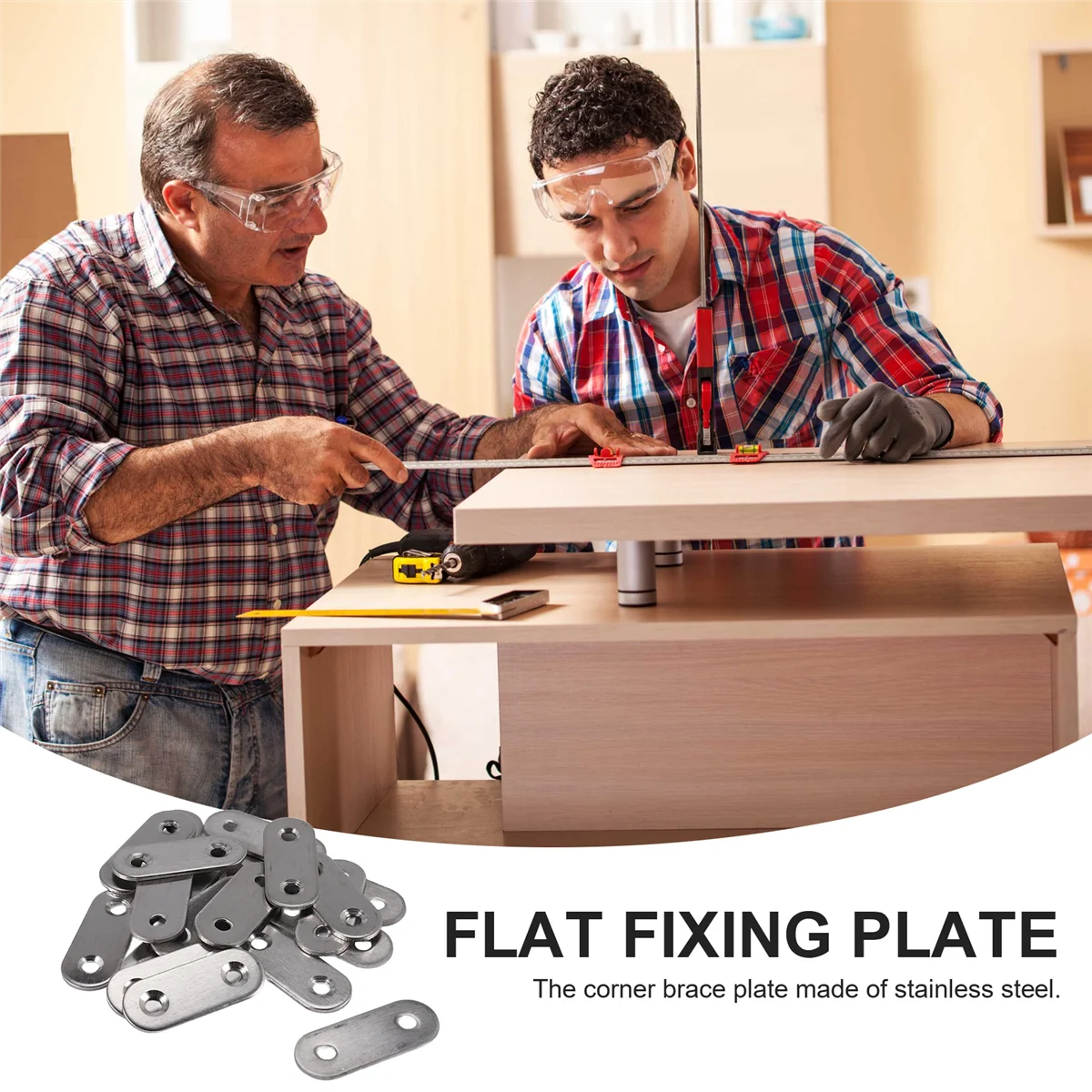 Piastre di fissaggio per riparazione diritte con staffa piatta in acciaio inossidabile 40 mm 20 pezzi CALDO